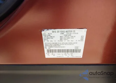 2018 Ford Explorer Xlt z USA, uszkodzony, nr VIN 1FM5K7D86JGC62361